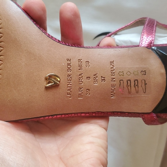 Sale 🔥New Anthropologie Vicenza Metallic Rose 🌹 2" heels - Picture 9 of 14